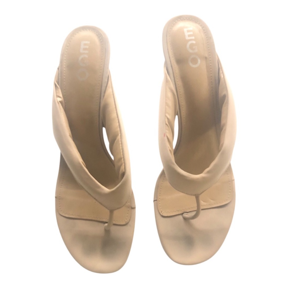 EGO Tan Sandals Thong Style with Diagonal Straps
